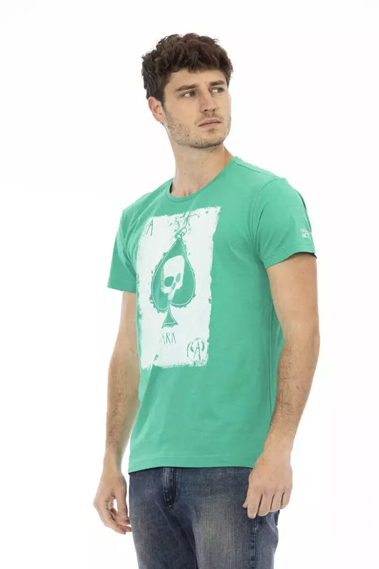 Grünes Herren-T-Shirt aus Baumwolle