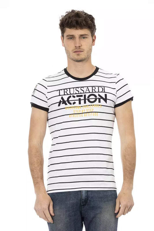 Weißes Herren-T-Shirt aus Baumwolle