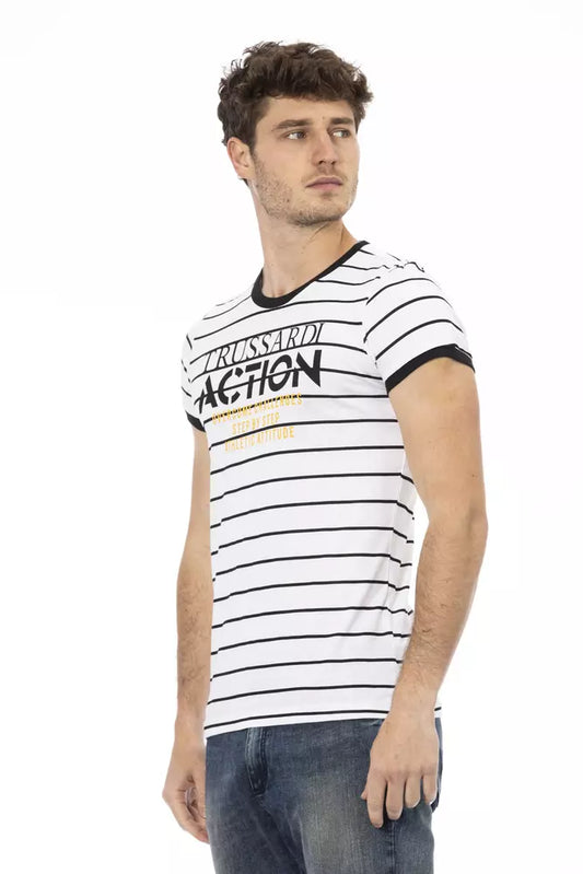 Weißes Herren-T-Shirt aus Baumwolle