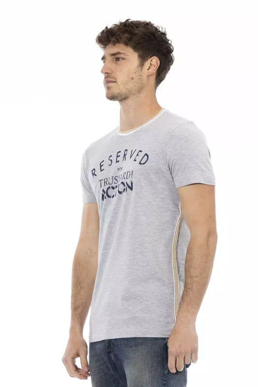 Graues Herren-T-Shirt aus Baumwolle