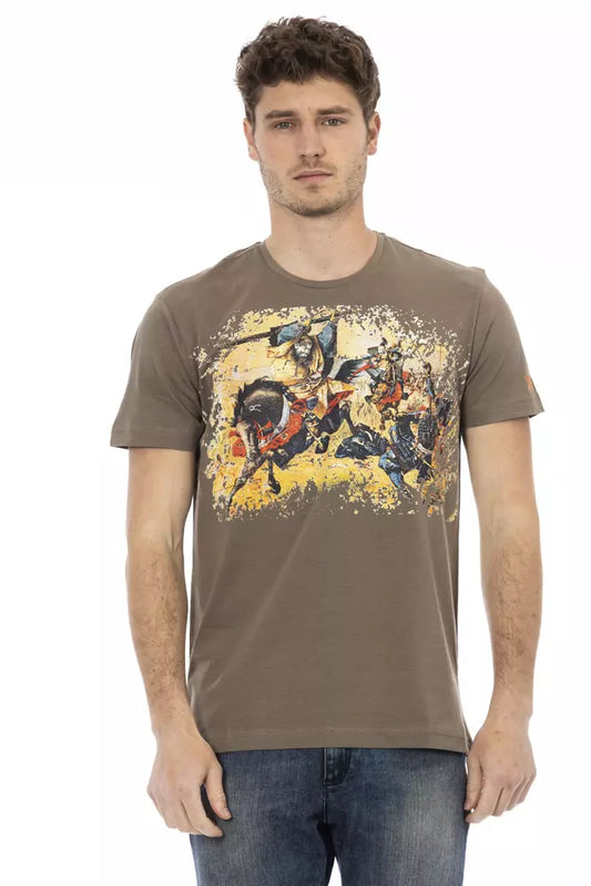 Braunes Herren-T-Shirt aus Baumwolle