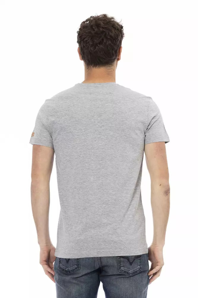 Graues Herren-T-Shirt aus Baumwolle