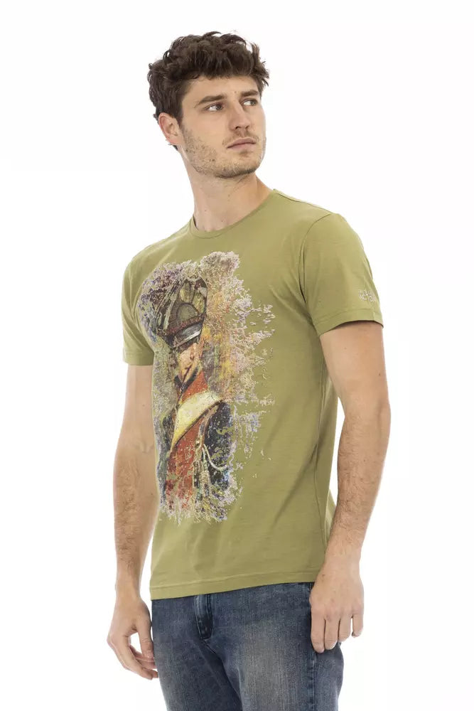 Grünes Herren-T-Shirt aus Baumwolle