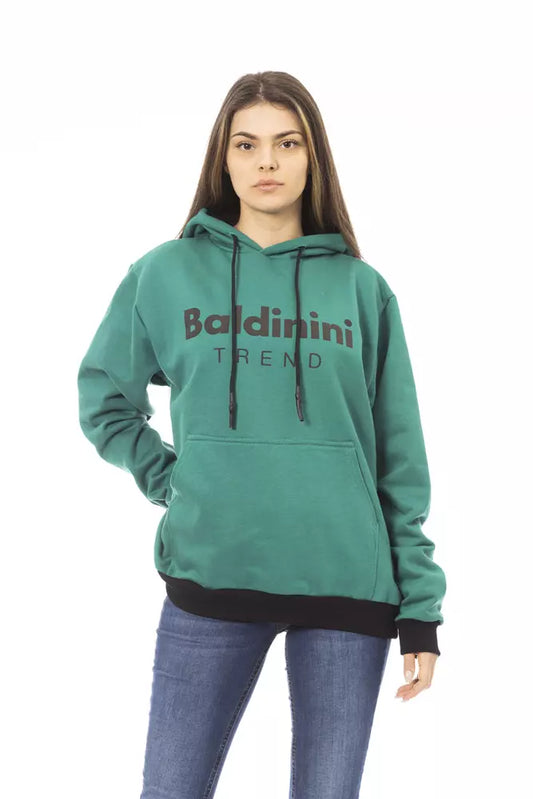 Schwarzer Damen-Hoodie aus Baumwolle