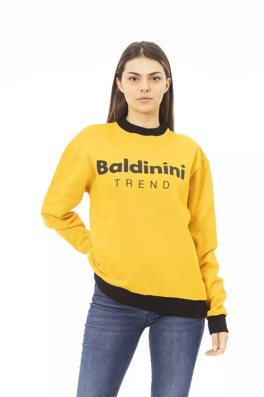 Gelber Damen-Hoodie aus Baumwolle
