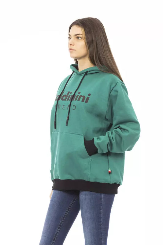 Schwarzer Damen-Hoodie aus Baumwolle