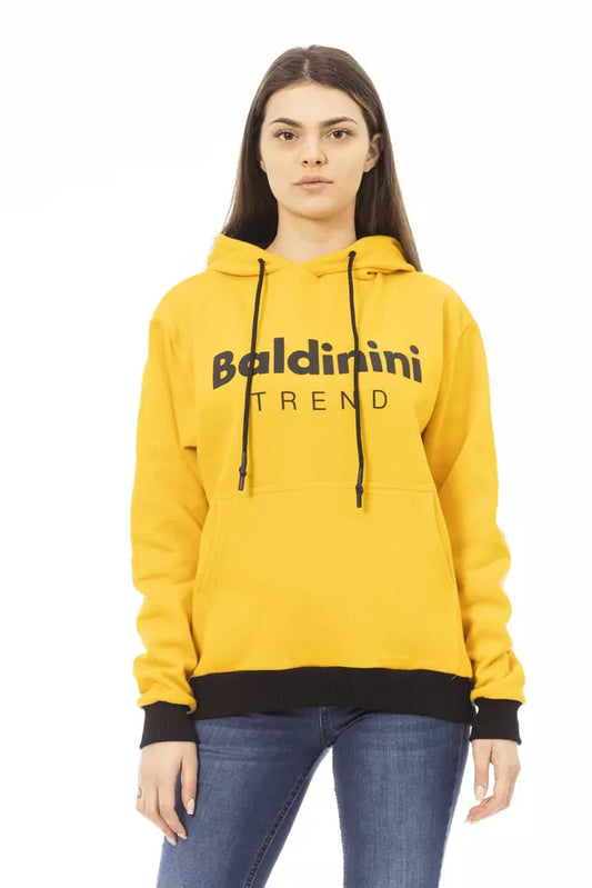 Gelber Damen-Hoodie aus Baumwolle