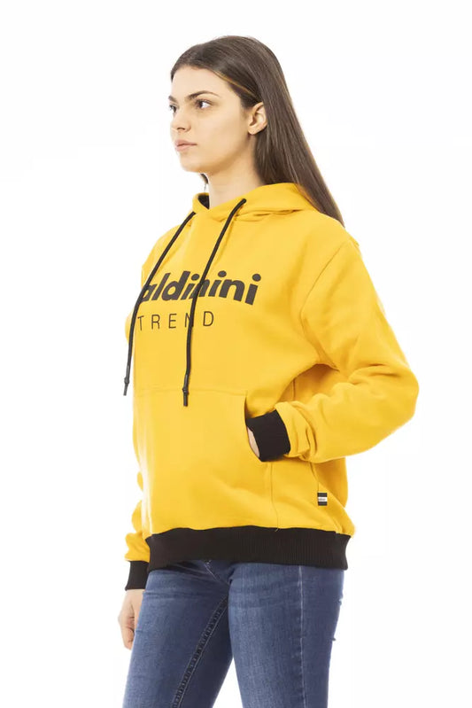 Gelber Damen-Hoodie aus Baumwolle