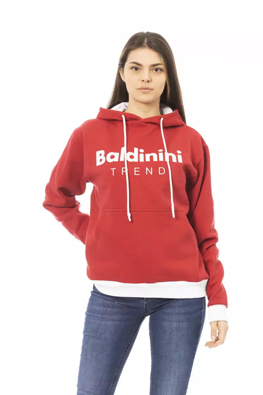 Roter Damen-Hoodie aus Baumwolle