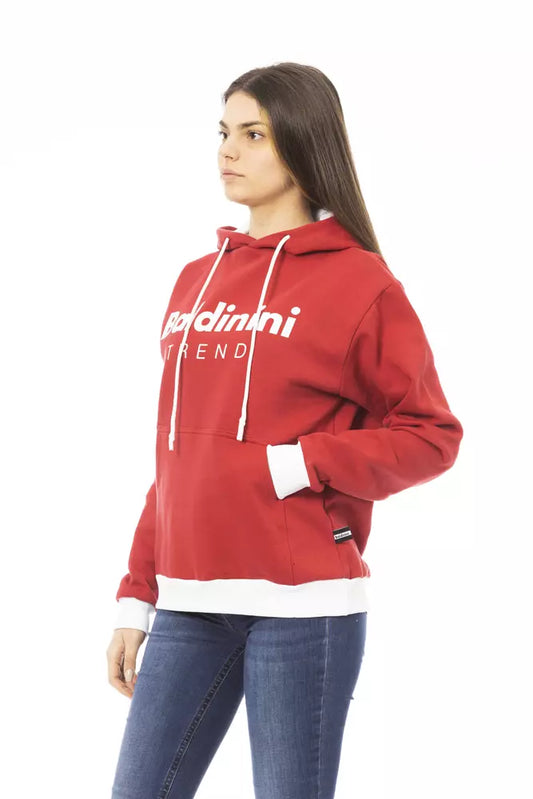 Roter Damen-Hoodie aus Baumwolle