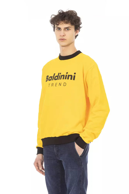 Gelber Baumwollpullover für Herren