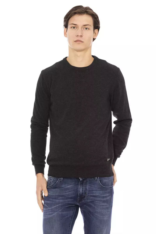 Black Wool Men's Sweater