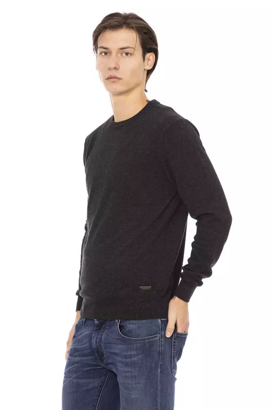Black Wool Men's Sweater
