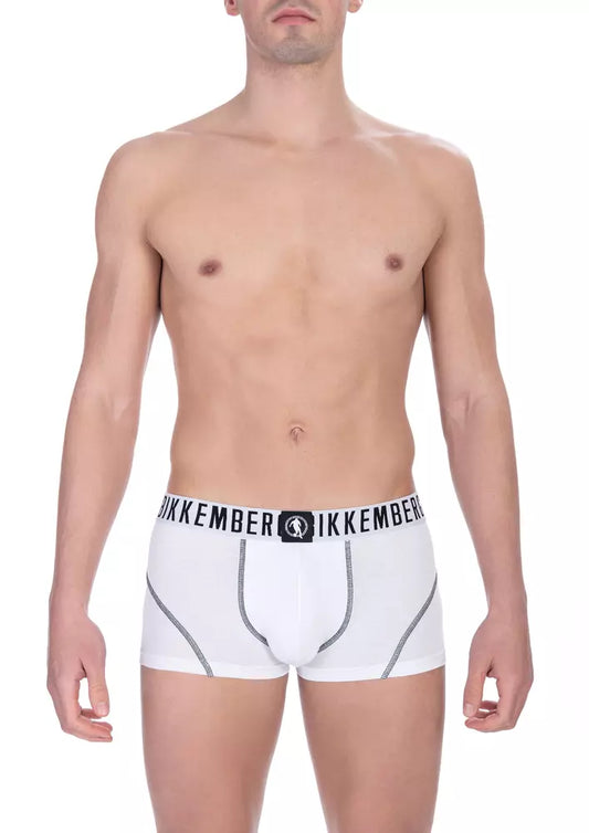 Weiße Herren-Unterhosen aus Baumwolle im Doppelpack