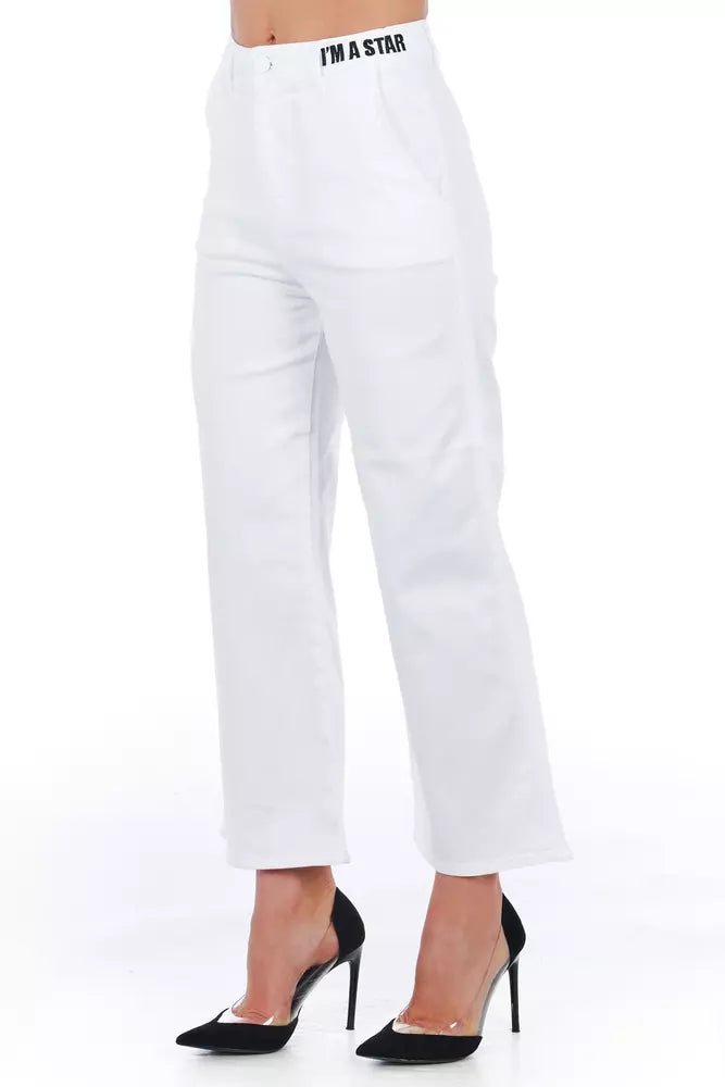 Weiße Damen-Shorts aus Baumwolle