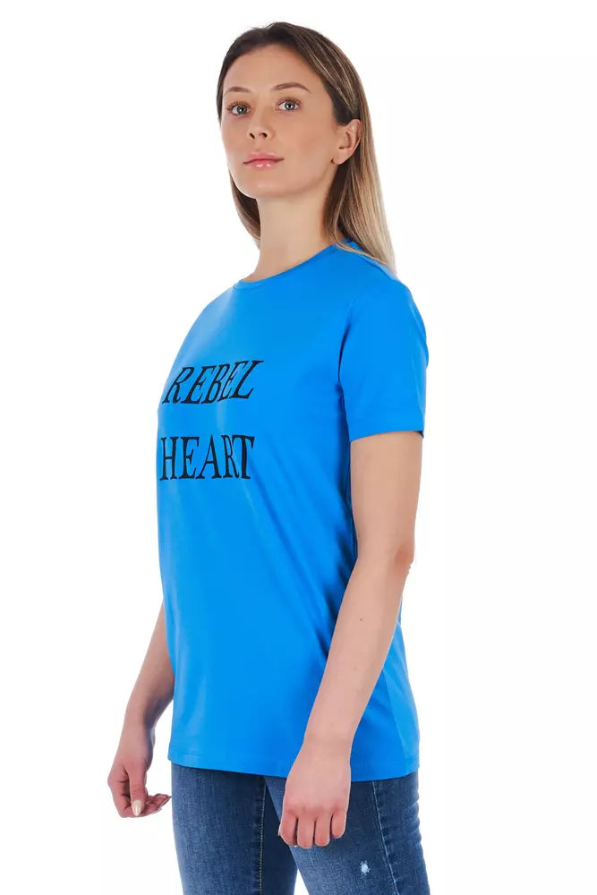 Hellblaues Baumwolltop für Damen