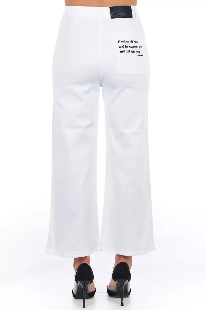 Weiße Damen-Shorts aus Baumwolle