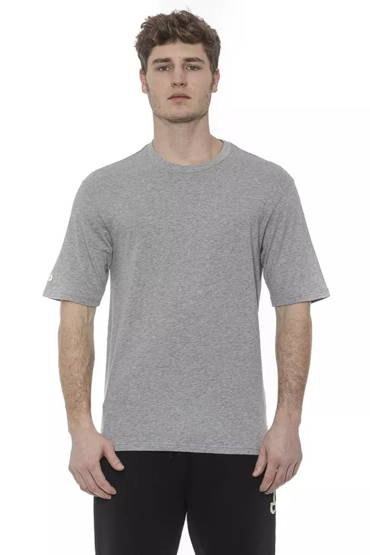 Graues Herren-T-Shirt aus Baumwolle