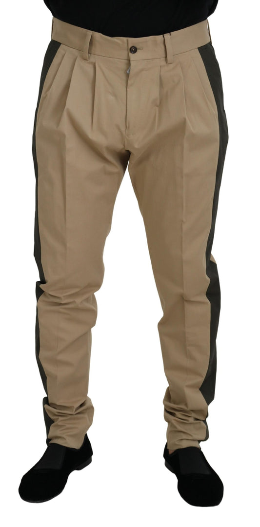 Braune schwarze Chinohose aus Baumwolle für Herren