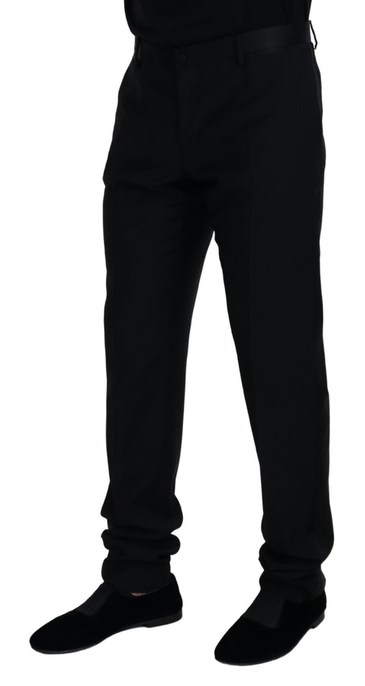 Schwarze Chinohose aus Wolle