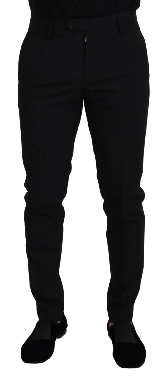 Schwarze formelle Chinohose aus Polyester