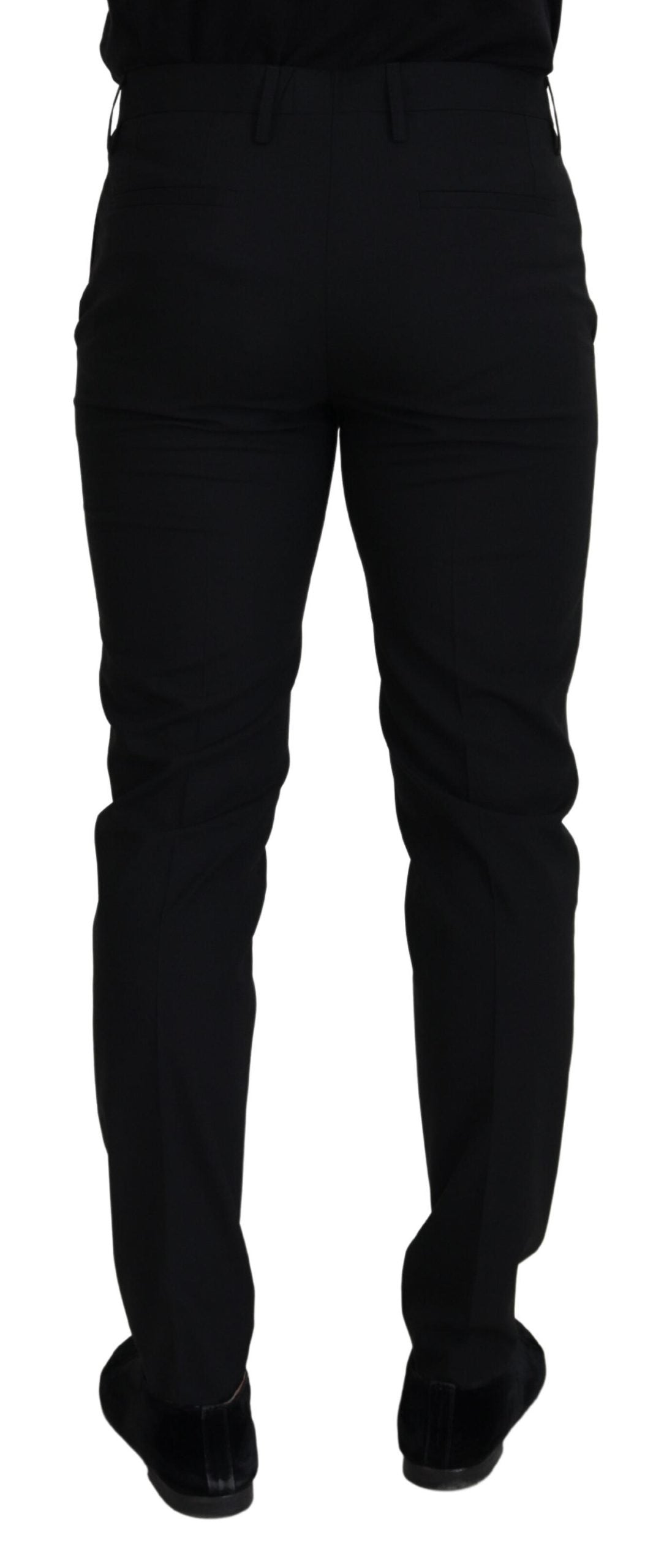 Schwarze formelle Chinohose aus Polyester