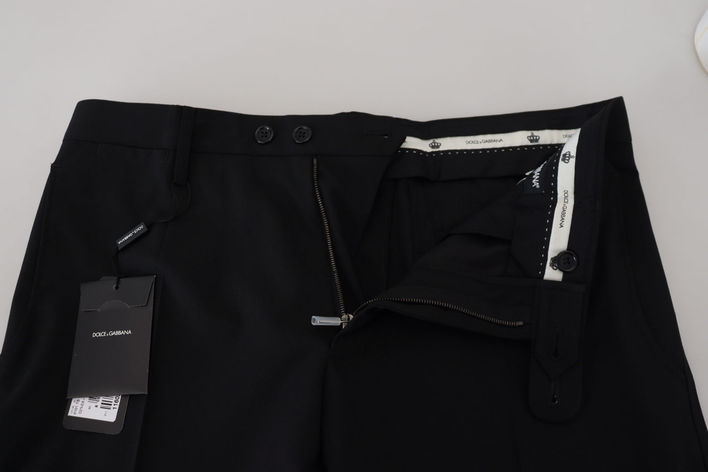 Schwarze formelle Chinohose aus Polyester
