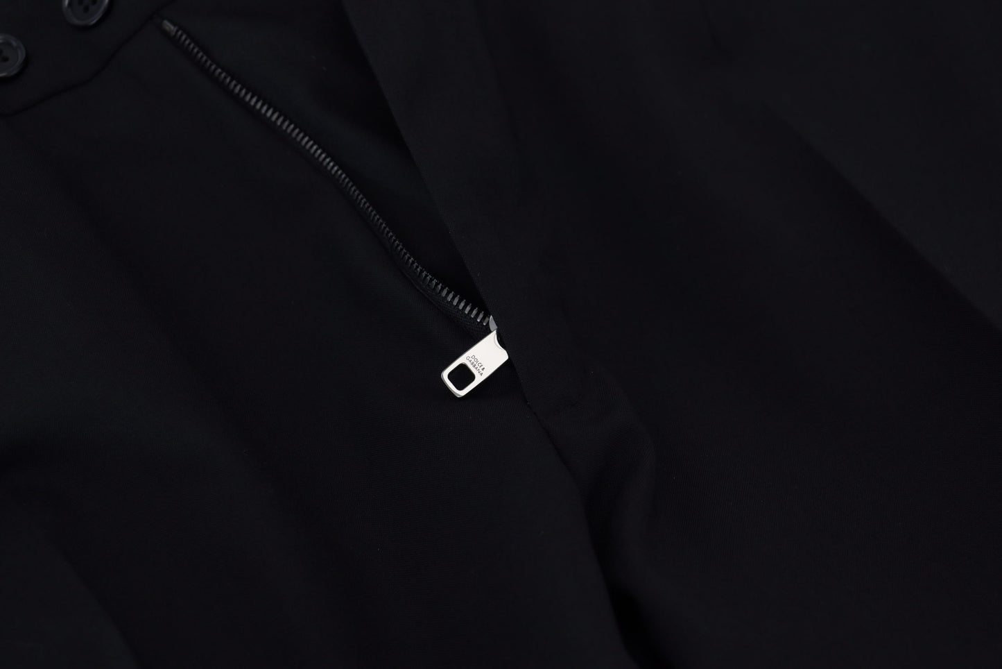 Schwarze formelle Chinohose aus Polyester