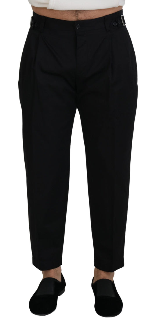 Schwarze Chinohose aus Baumwolle