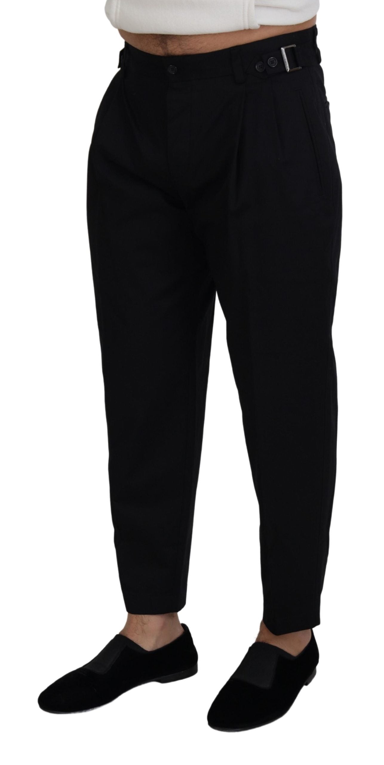 Schwarze Chinohose aus Baumwolle