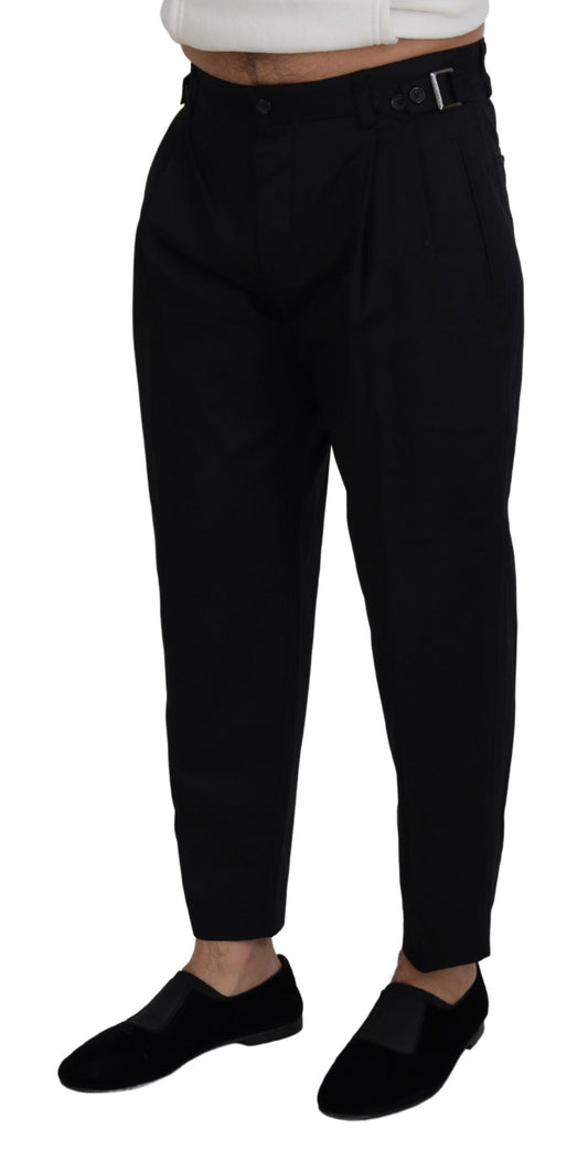 Schwarze Chinohose aus Baumwolle