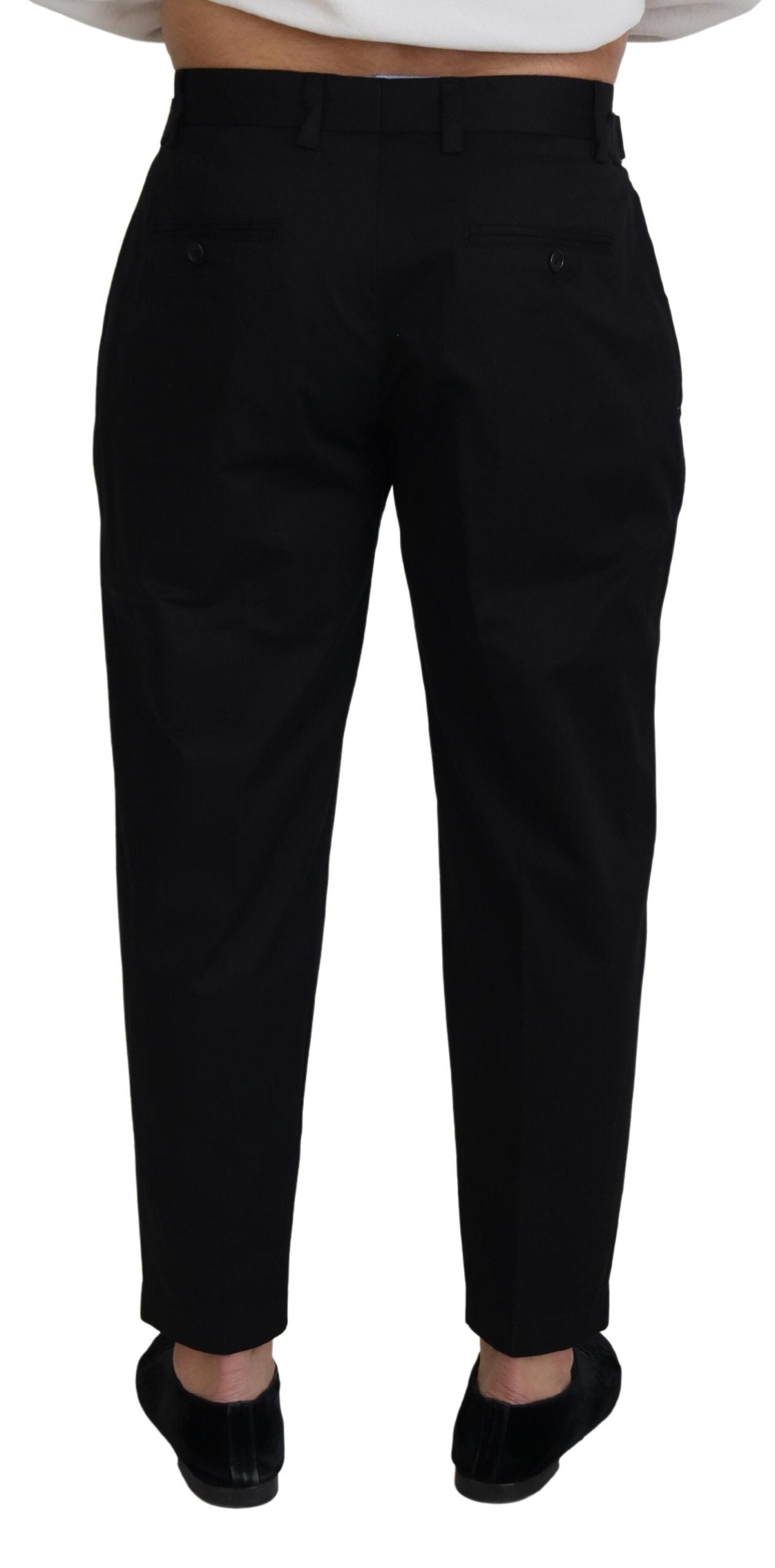 Schwarze Chinohose aus Baumwolle