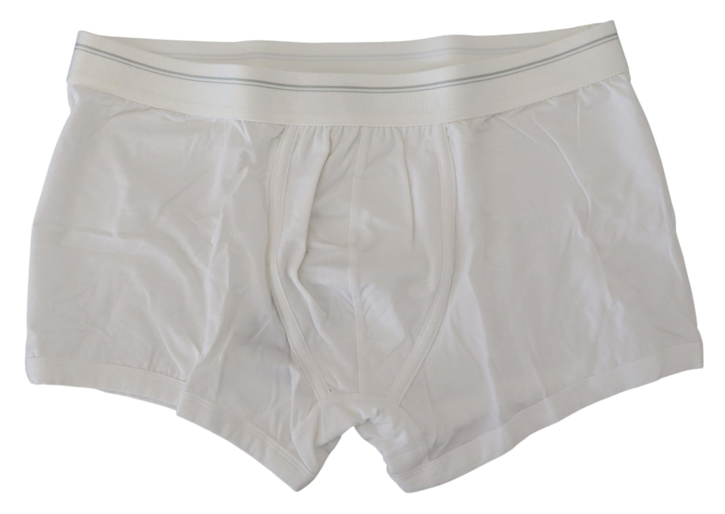 Weiße Boxershorts aus Baumwollmischung in normaler Passform
