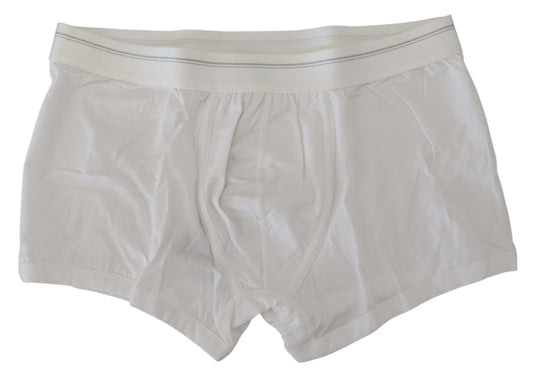 Weiße Boxershorts aus Baumwollmischung in normaler Passform