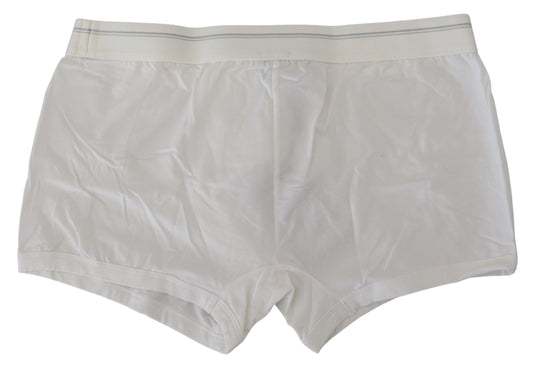 Weiße Boxershorts aus Baumwollmischung in normaler Passform