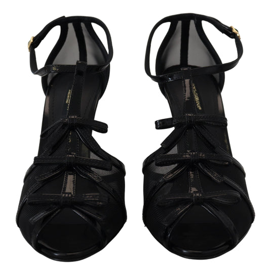 Schwarze Stiletto High Heels Sandalen Schuhe
