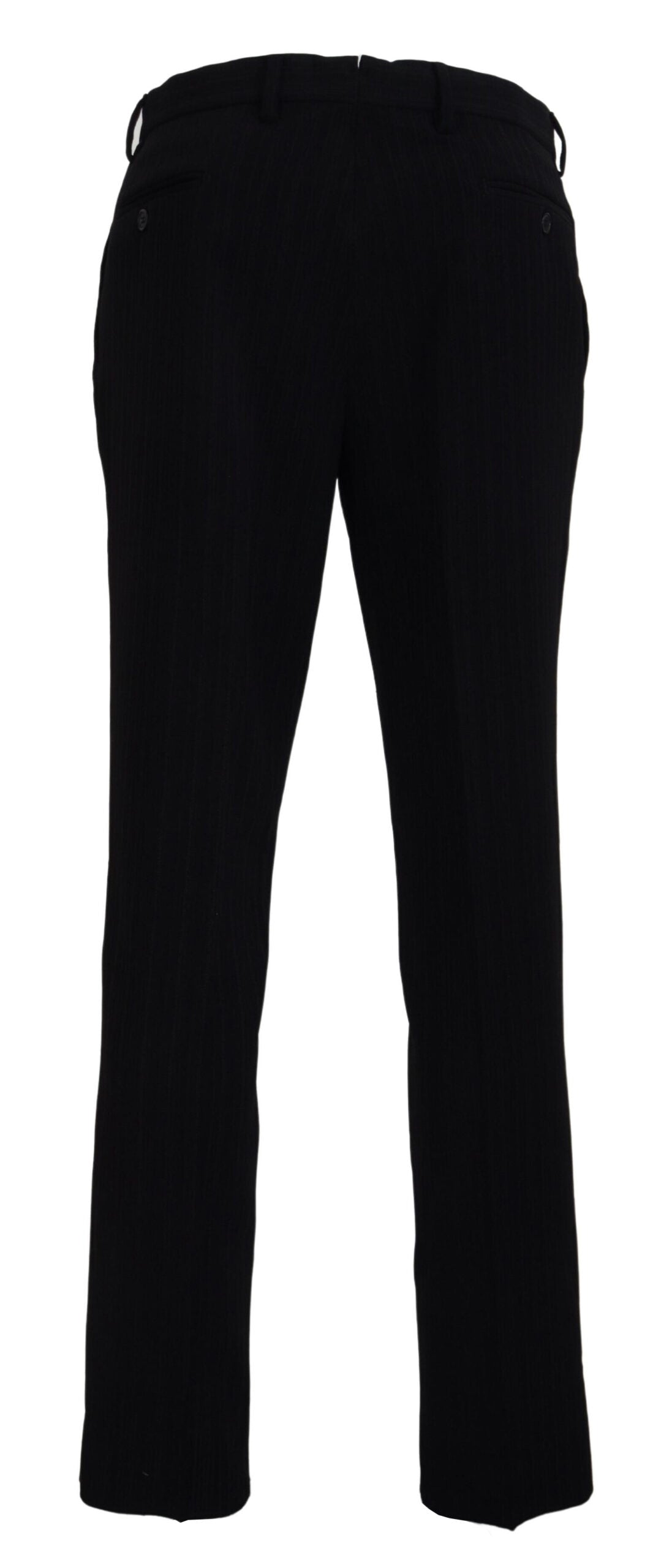 Schwarze formelle Hose aus Baumwolle mit gerader Passform für Herren