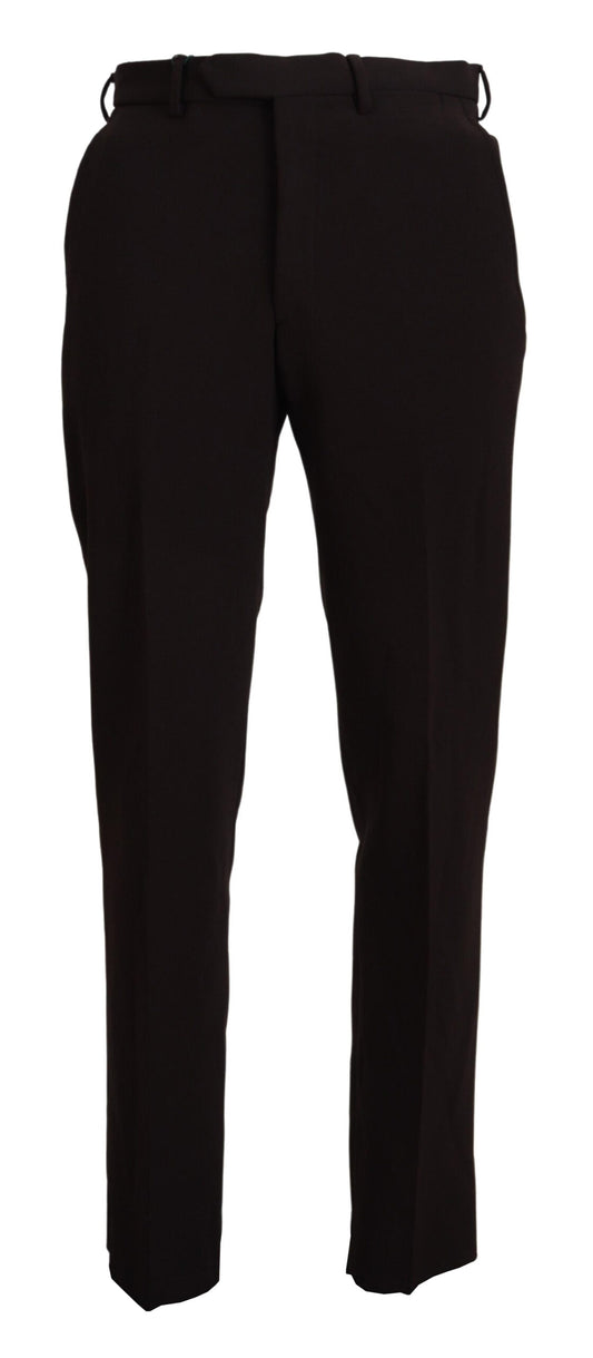 Braune, gerade geschnittene Herrenhose