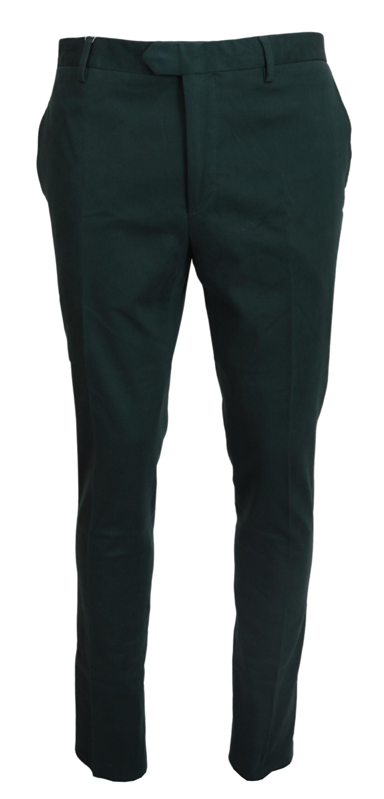 Dunkelgrüne Skinny-Hose aus Baumwolle für Herren