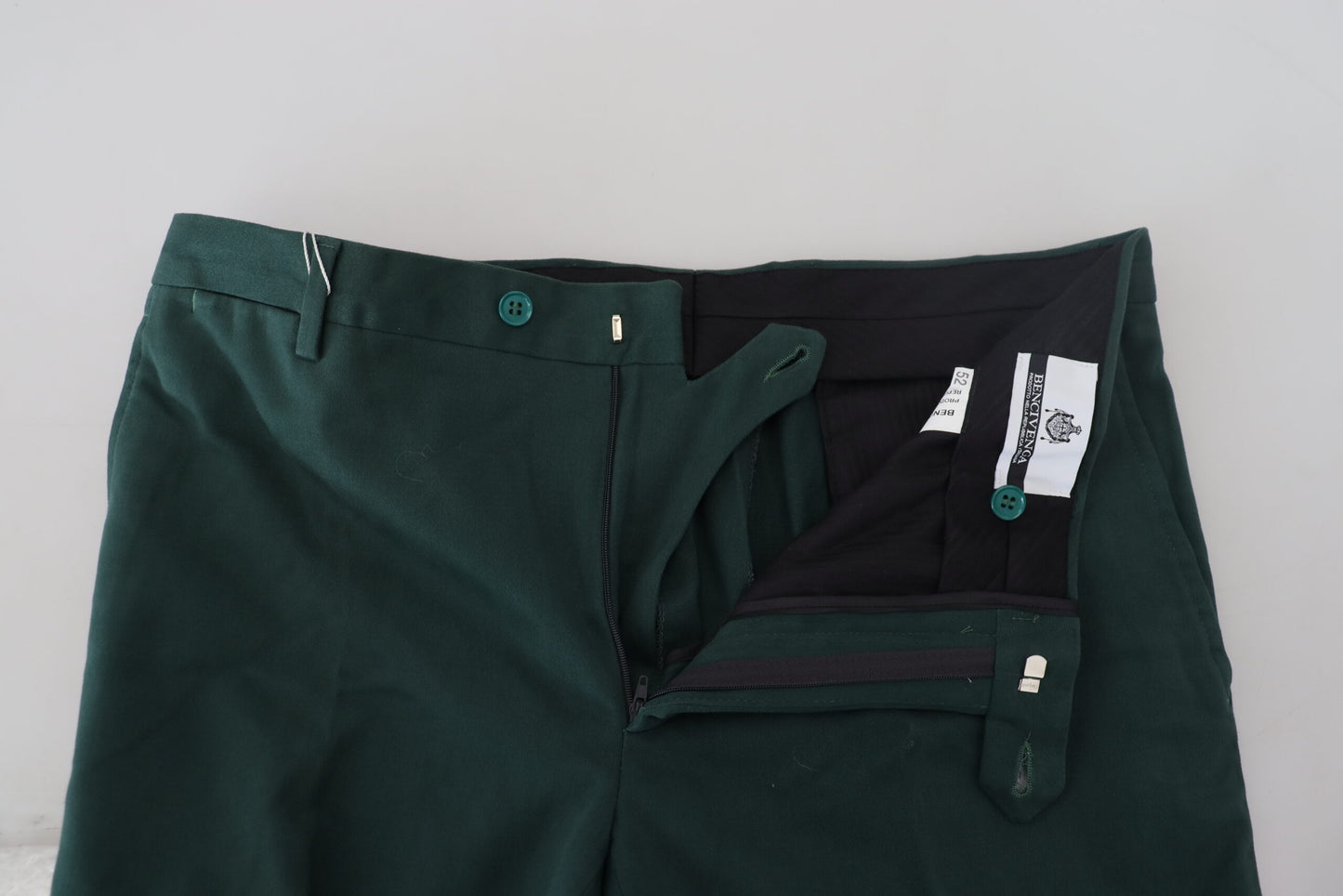 Dunkelgrüne Skinny-Hose aus Baumwolle für Herren