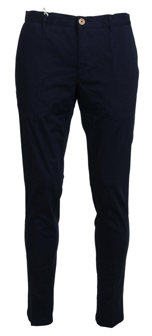 Dunkelblaue Skinny-Hose aus Baumwolle für Herren