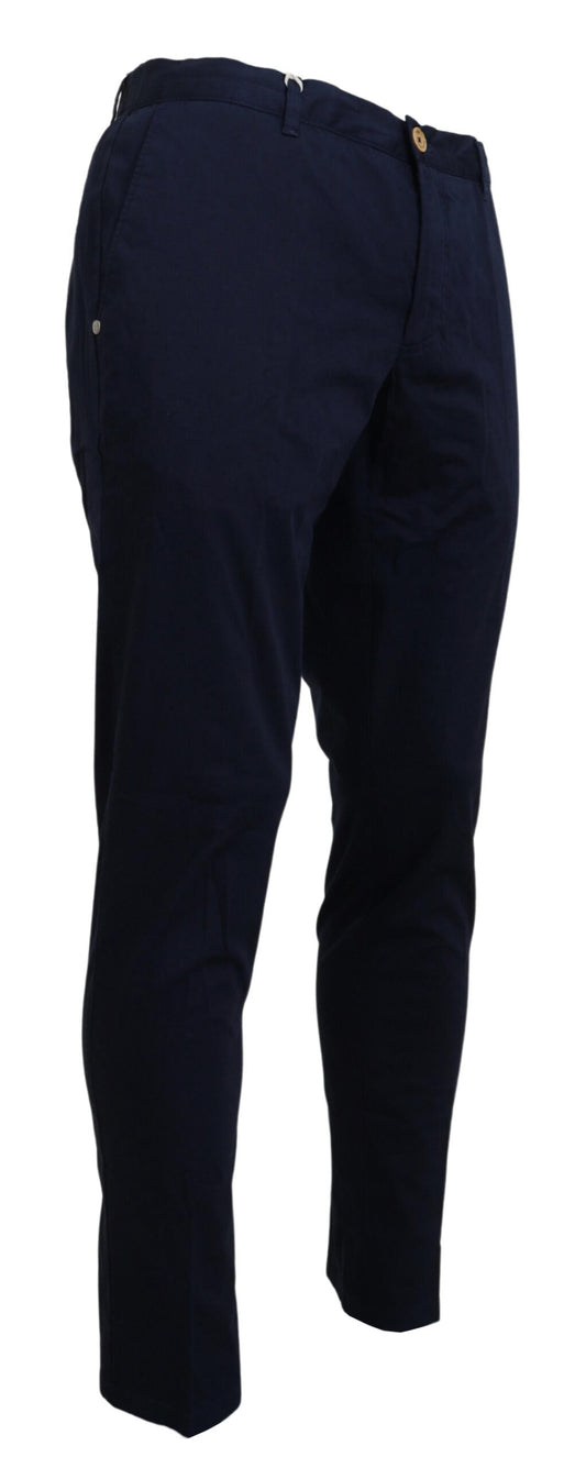 Dunkelblaue Skinny-Hose aus Baumwolle für Herren