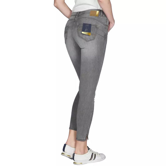 Gray Cotton Women's Jean