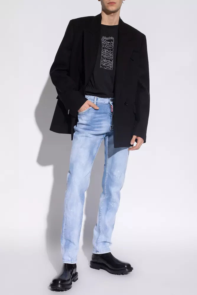Hellblaue Herrenjeans aus Baumwolle
