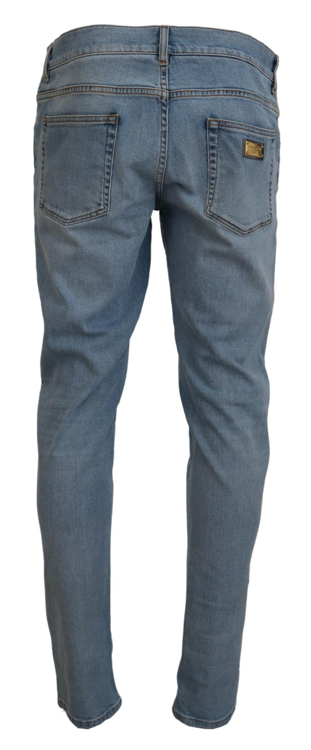 Slim Fit Jeans aus Baumwolldenim in blauer Waschung