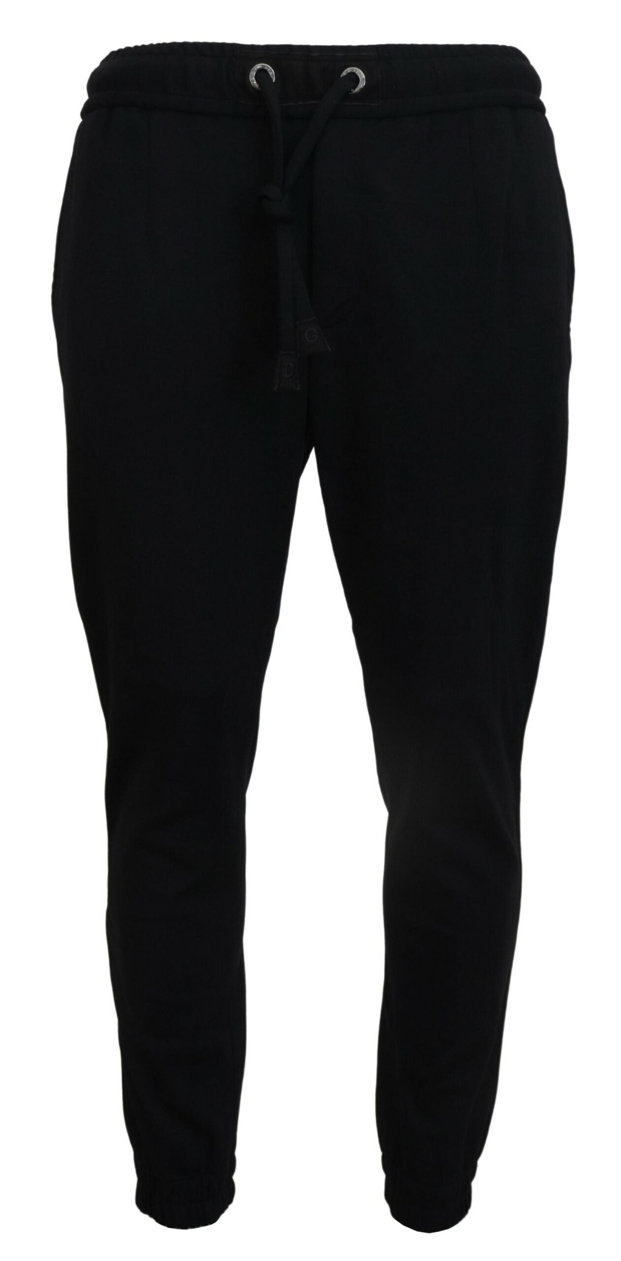 Schwarze Herren Sport Wolle Jogginghose Hose