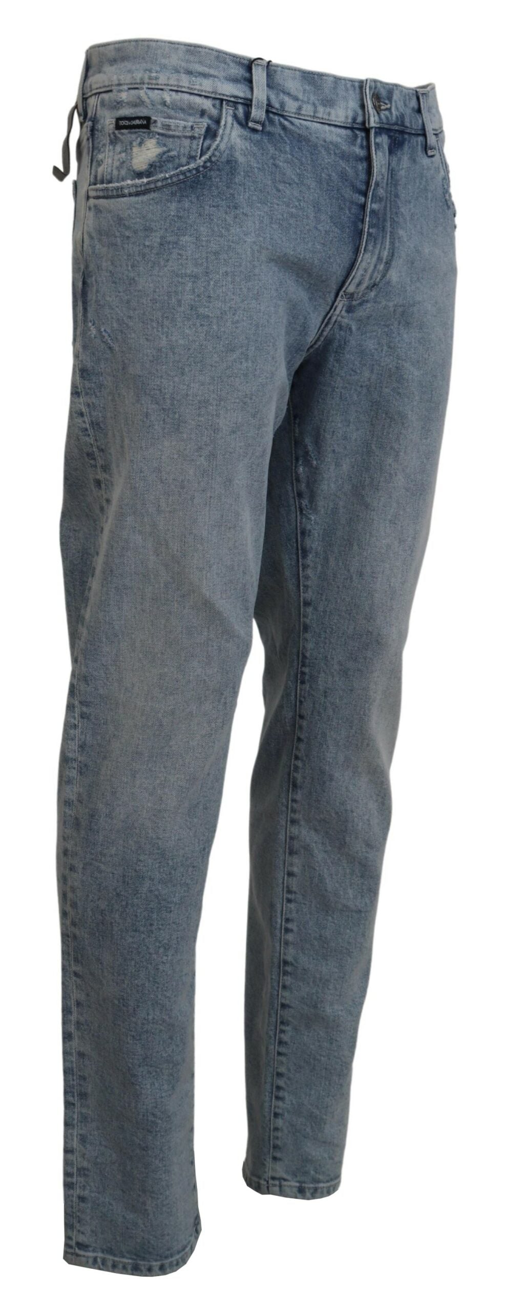 Slim Fit Jeans aus Baumwolldenim in blauer Waschung