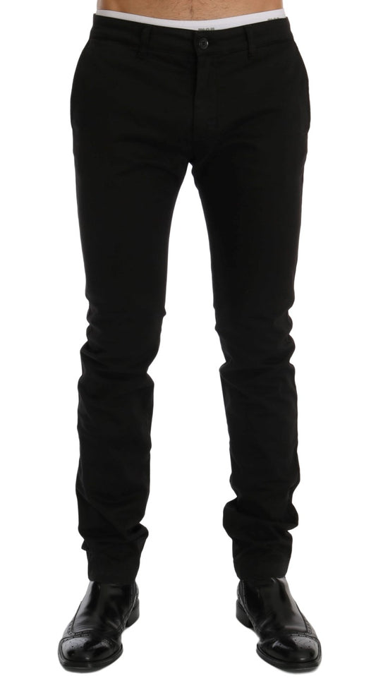 Schwarze Chinos aus Baumwollstretch