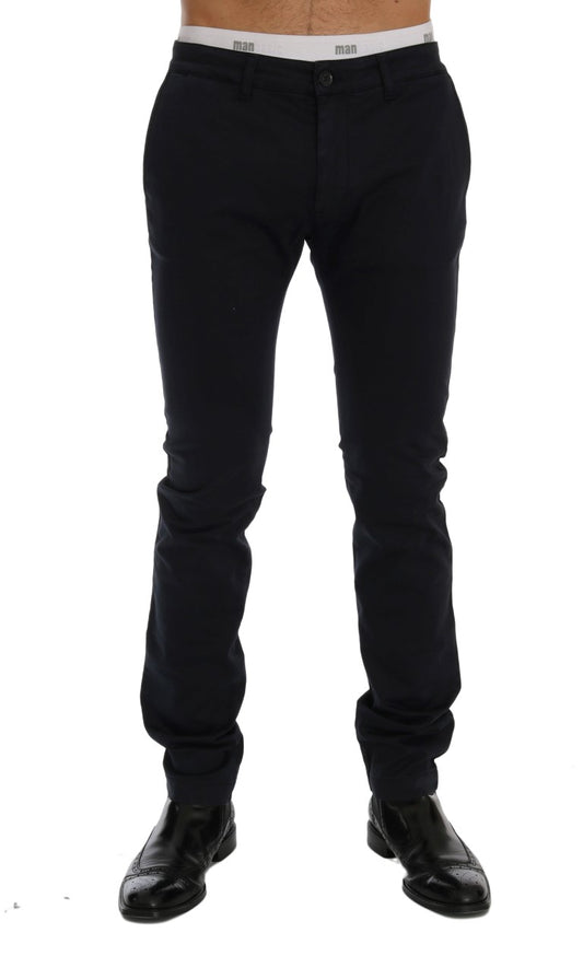 Blaue Chinos aus Baumwollstretch