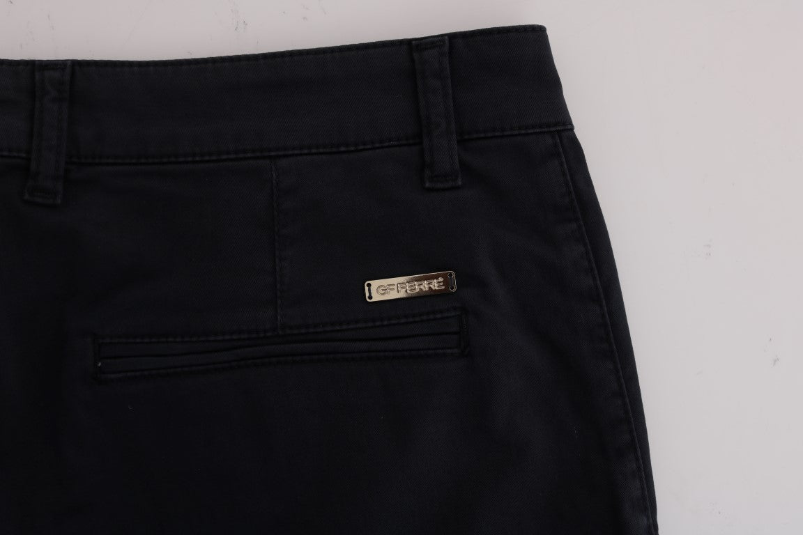 Blaue Chinos aus Baumwollstretch